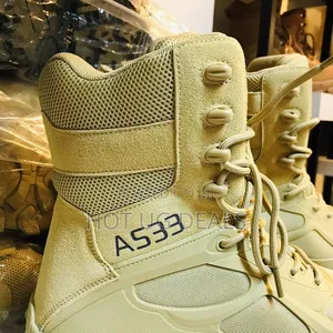 AS33 Tactical Outdoor Combat Boots - Desert Khaki | Hiking Footwear