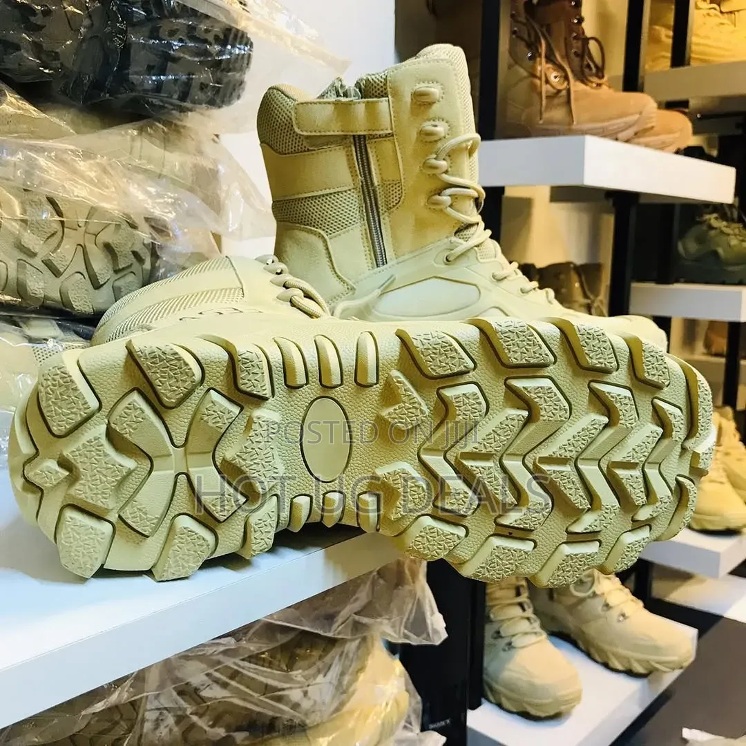 AS33 Tactical Outdoor Combat Boots - Desert Khaki | Hiking Footwear