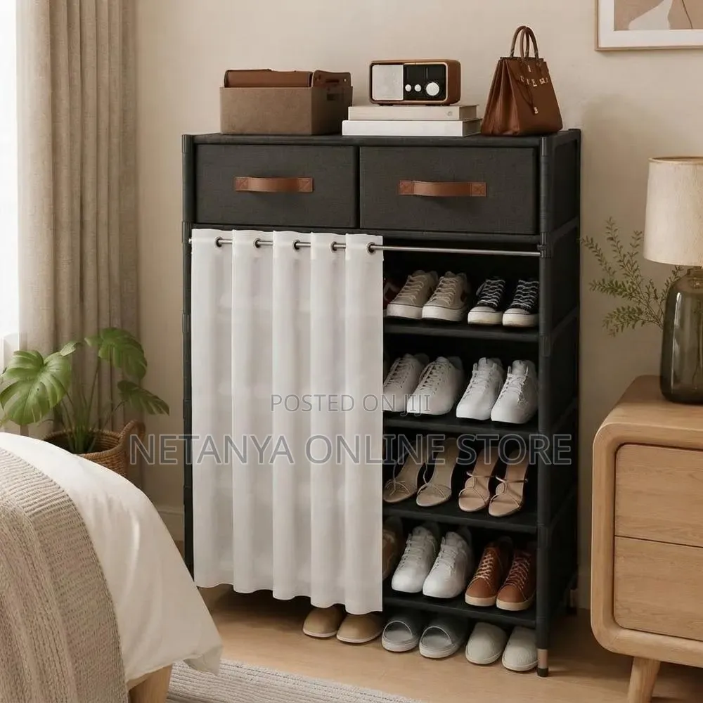 Shoe Cabinet With Dust Proof and Drawers