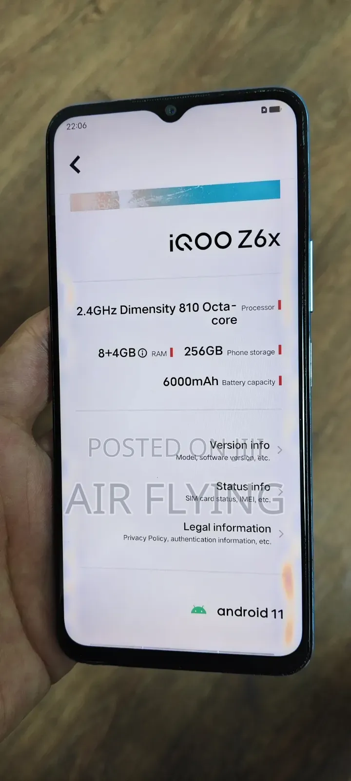 iQOO Z7x 5G 256 GB Blue