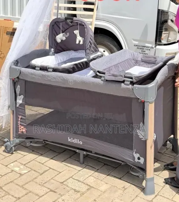 Kidillo 3-in-1 Luxury Baby Travel Cot / Playpen With BASSINET