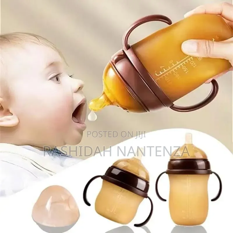 Premium Silicone Baby Bottle With Handles