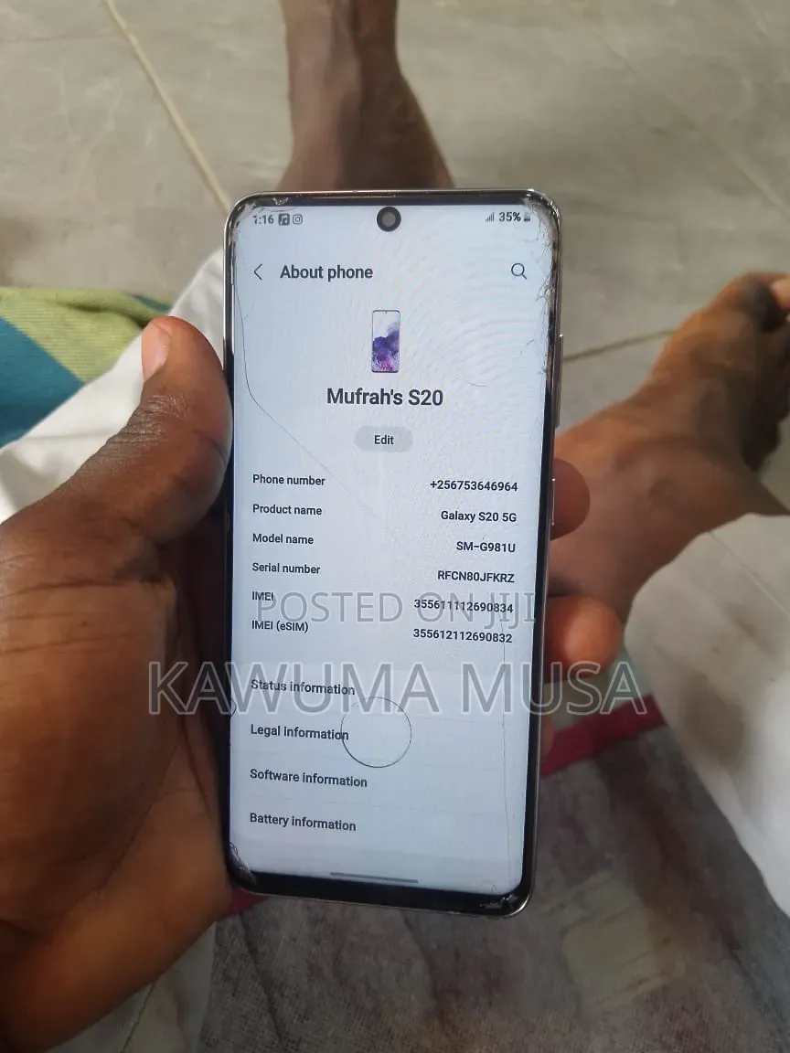 Samsung Galaxy S20 5G Uw 128 GB Gray
