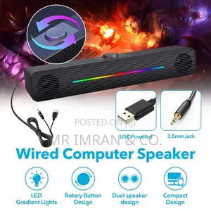 Multifunction USB Soundbar Speakers