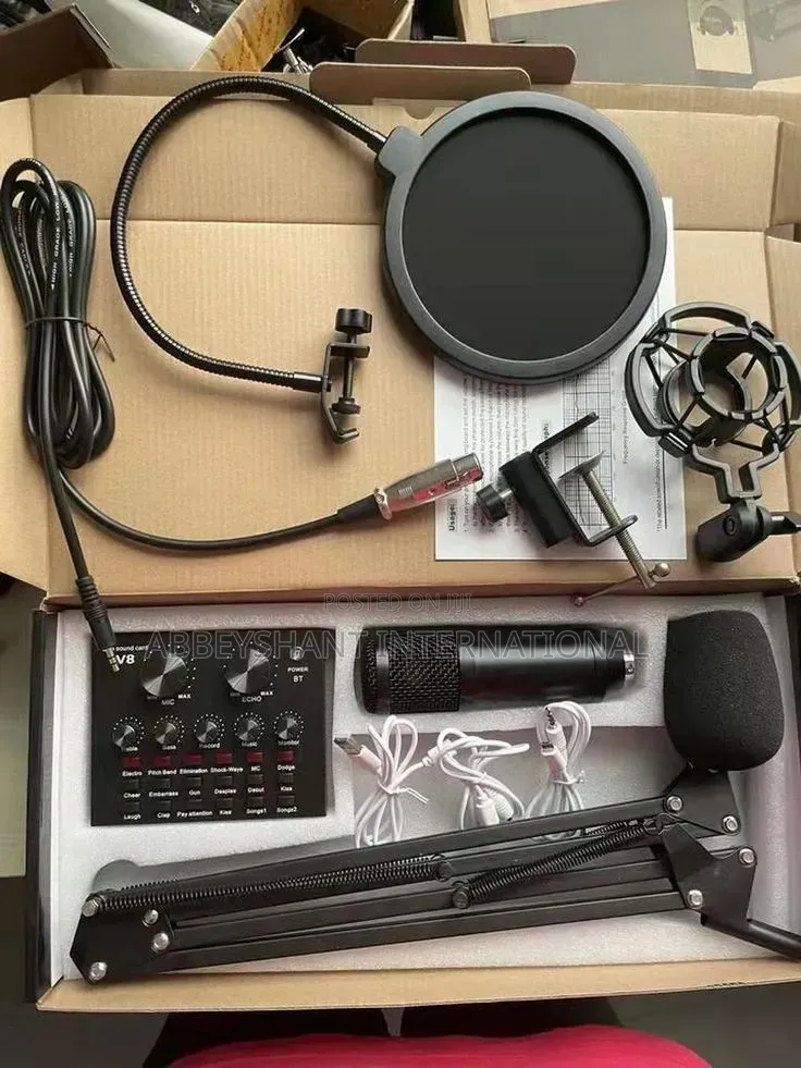 Condenser Microphone Kit V8 Live Sound Card Microphone