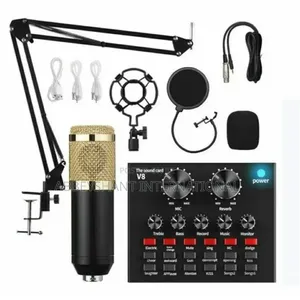 Condenser Microphone Kit V8 Live Sound Card Microphone