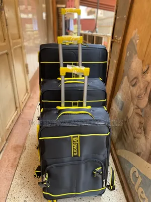 3 in 1 Suitcase Black and Yellow