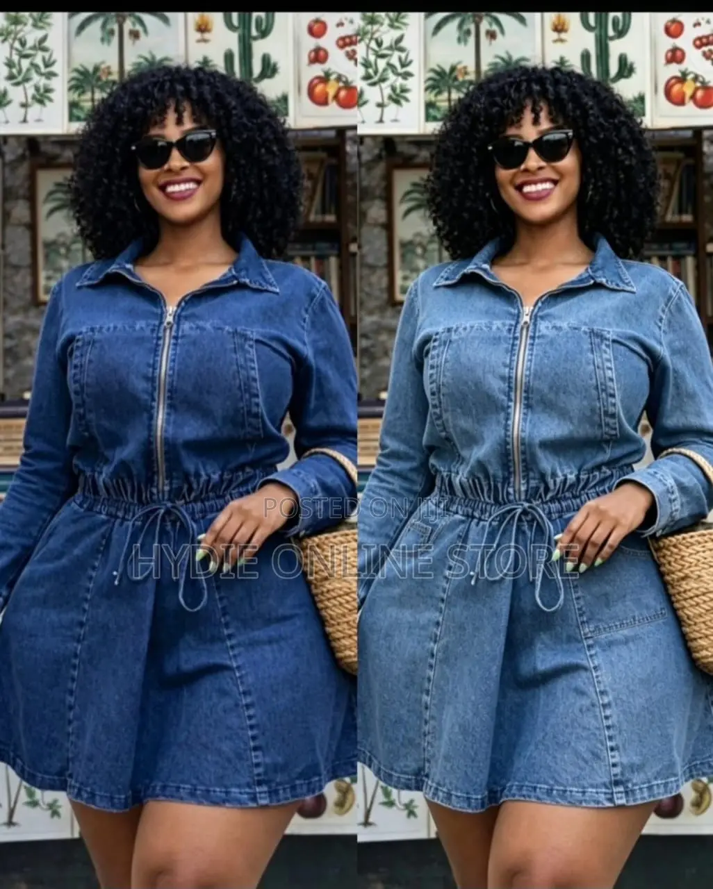 Round Short Jean Dress