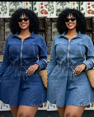 Round Short Jean Dress