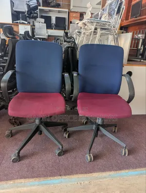 Second Hand Office //Boardroom Chairs, Maroon- Blue, Price Per Piece