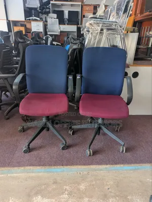 Second Hand Office //Boardroom Chairs, Maroon- Blue, Price Per Piece
