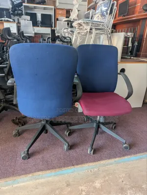 Second Hand Office //Boardroom Chairs, Maroon- Blue, Price Per Piece