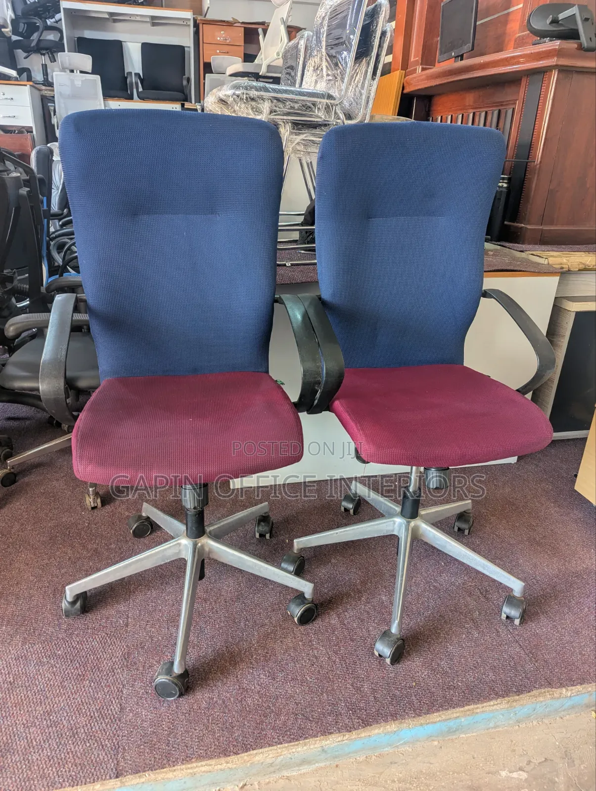 Long Back// High Back Adjustable Office Chairs. Price Per Piece