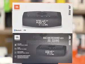JBL Rise Bluetooth Clock Radio Speaker, FM Radio Wireless Charging