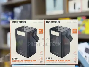 Porodo Lara 80000mah Power Bank With Integrated Cables and Flashlight