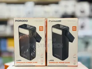 Porodo Lara 30000mah Power Bank With Integrated Cables and Flashlight
