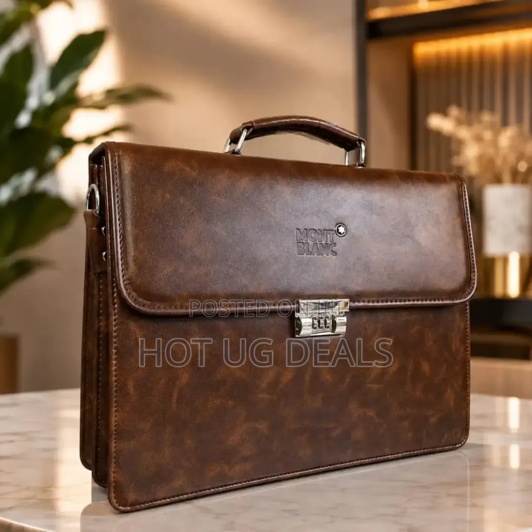 Montblanc Vintage Leather Briefcase With Combination Lock