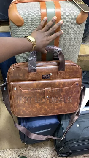 : Mont Blanc Classic Faux Leather Briefcase and Messenger Bag