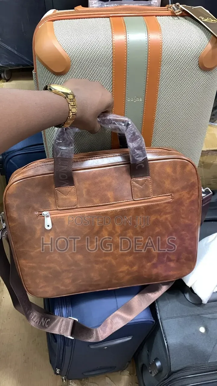 : Mont Blanc Classic Faux Leather Briefcase and Messenger Bag