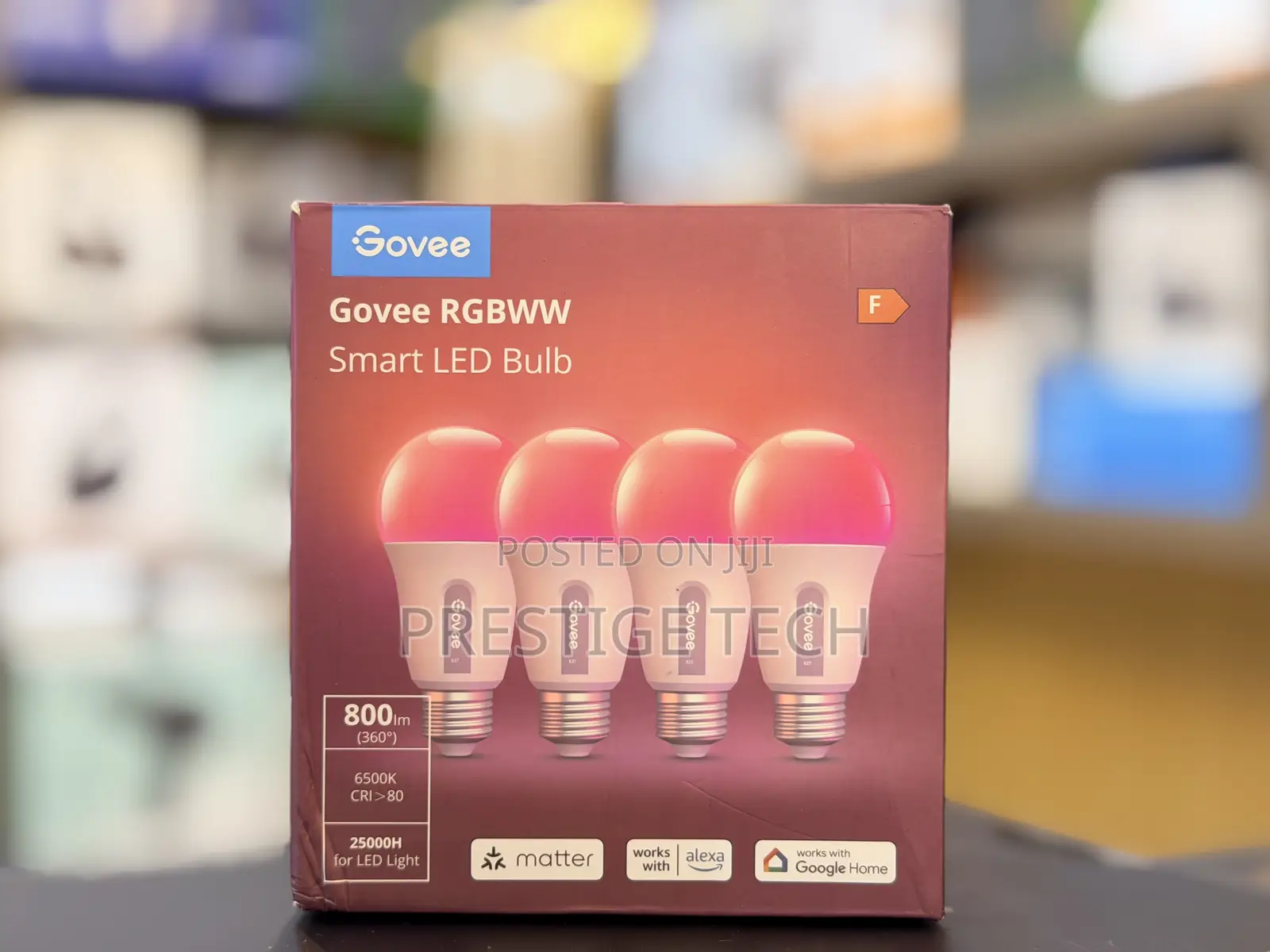 Govee Smart Light Bulb E27 RGB WiFi Bluetooth LED Smart Bulb, 4 Pack