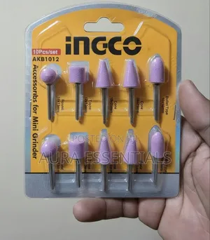 INGCO AKB1012 10-Piece Mounted Stone Accessory Set