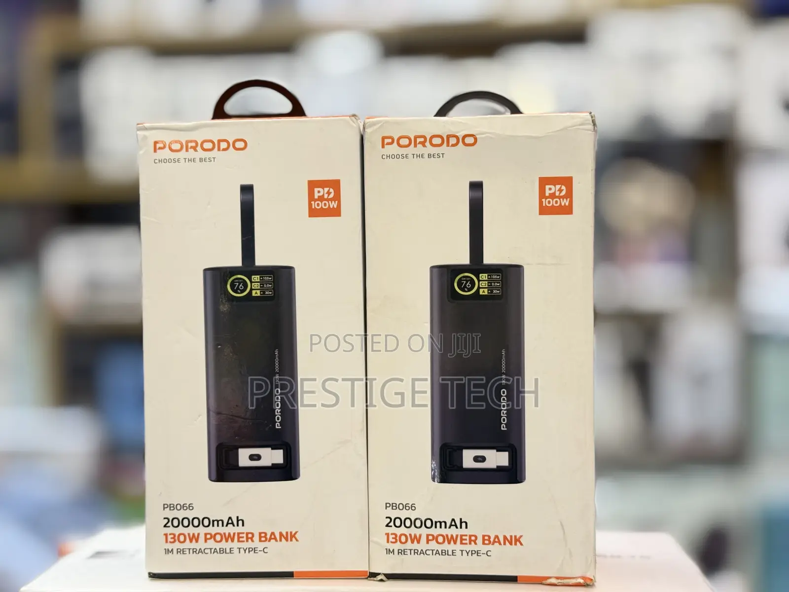 Porodo 20000mah 130W BiDirectional Laptop Power Bank 20000mah