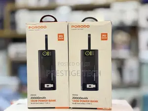 Porodo 20000mah 130W BiDirectional Laptop Power Bank 20000mah