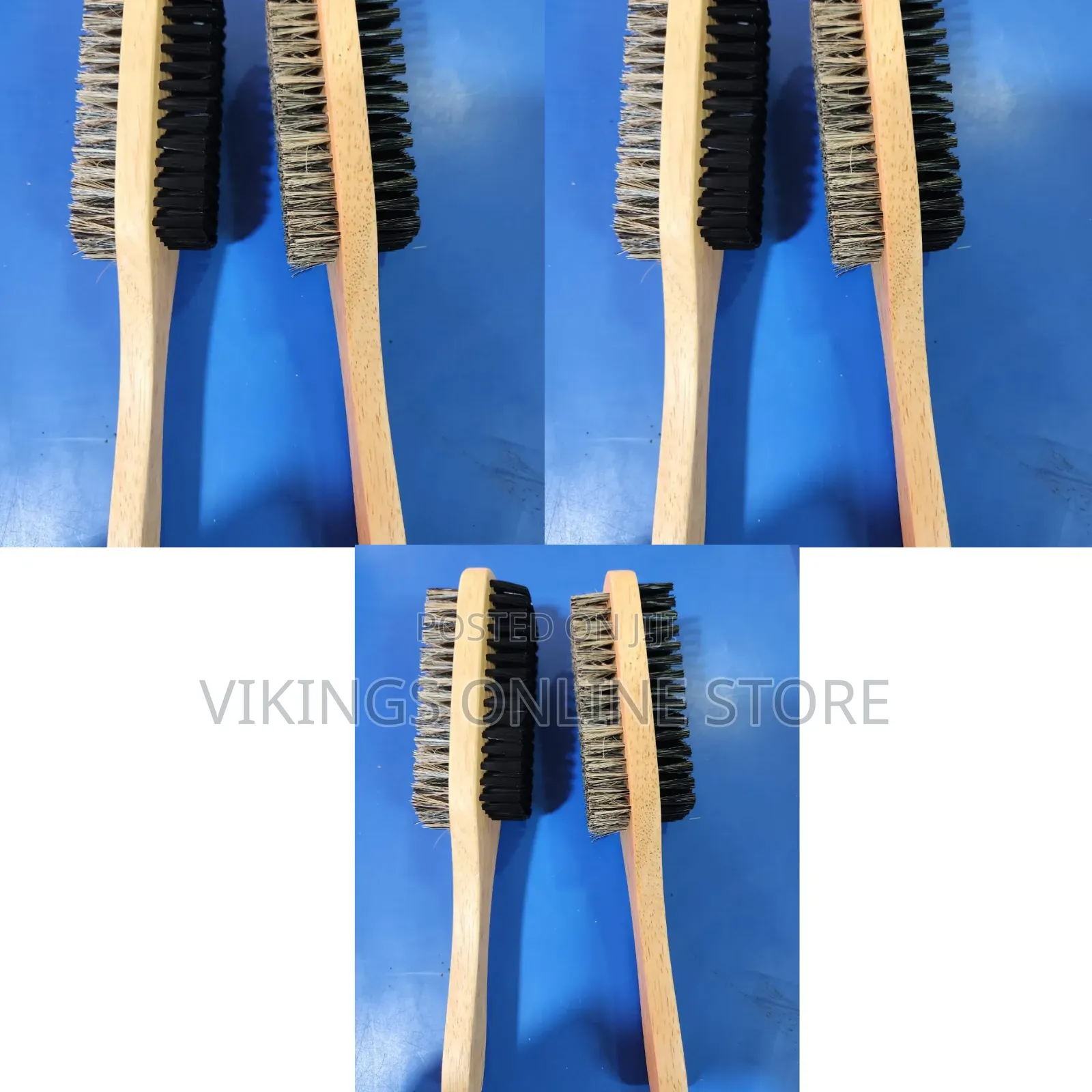 2 PCS Double-Sided Wooden-Handled Grooming Brush