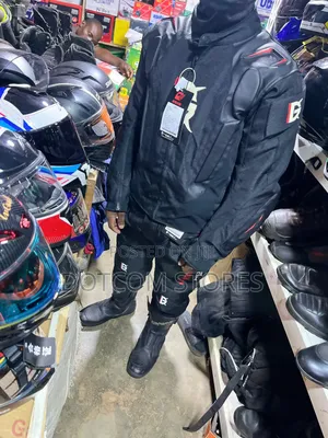 Black Ghost Racing Motorcycle Riding Jacket &Matching Protective Gear.