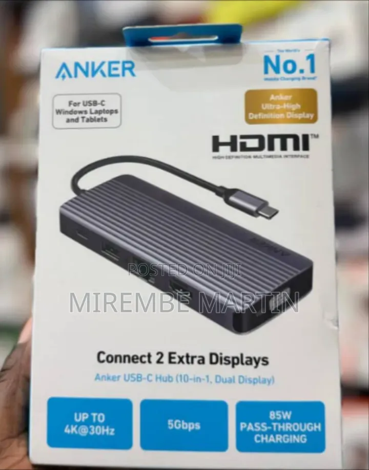 Anker USB-C Hub (10-in-1, Dual Display)