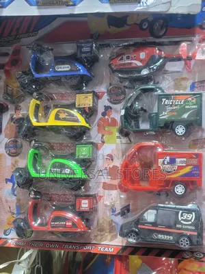 Set of Different Vehicle Toys for Kids
