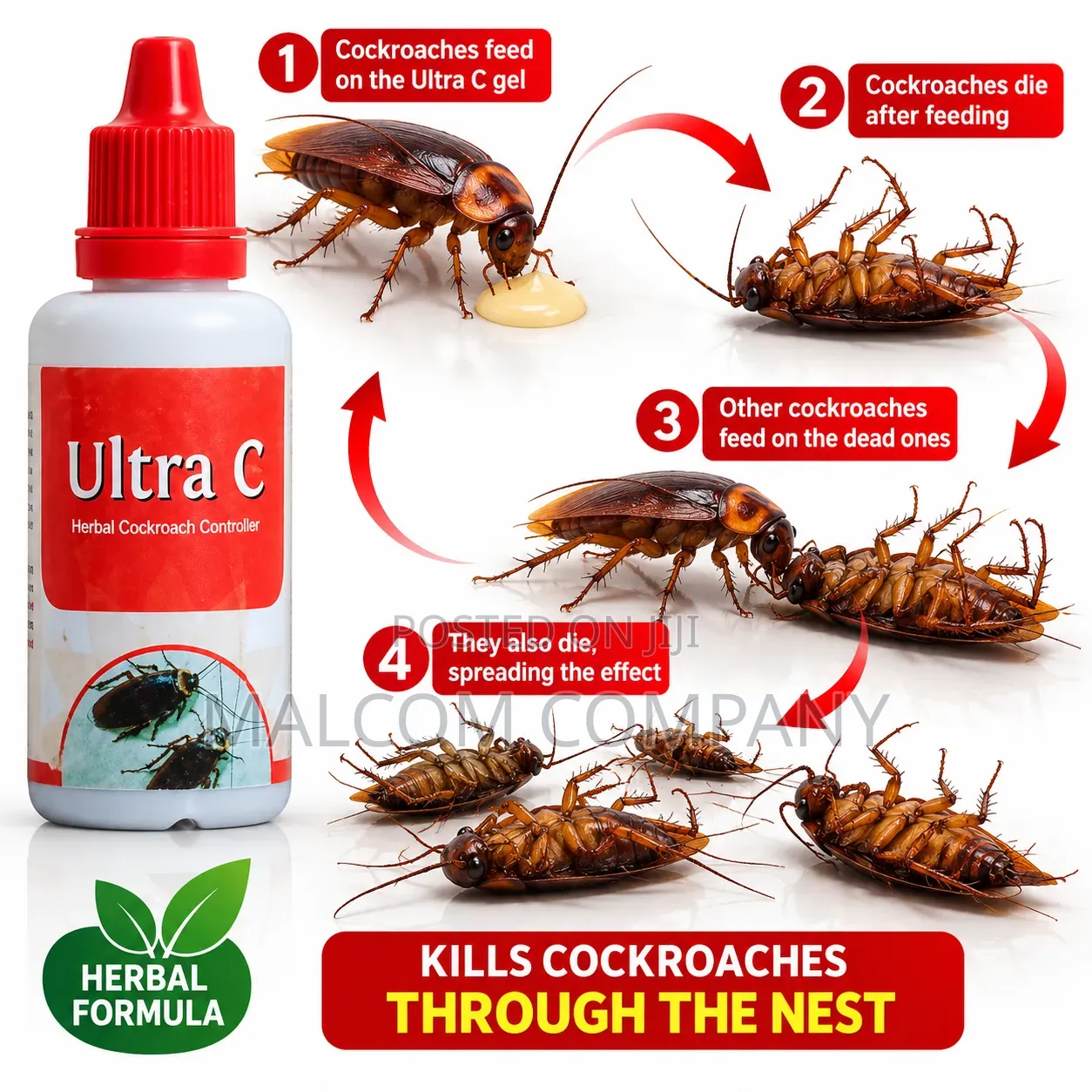 Ultra C Odorless Cockroach Killing Gel – Long-Lasting Cockroach Kill