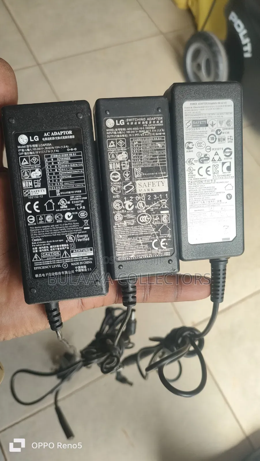 Uk Used LG AC Power Adapters, 19V~2.1A, 19V~1.3A.