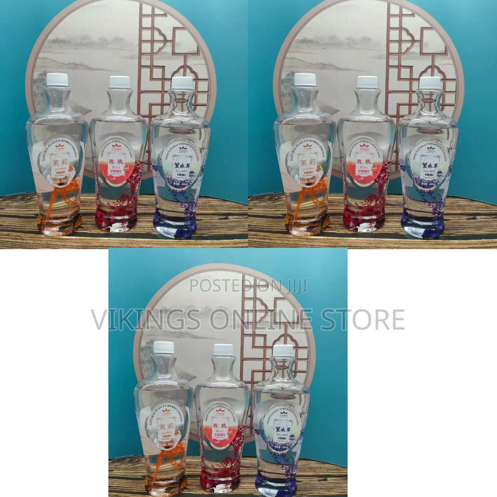 500ml Bottles of Floral and Herbal Body Massage and Gua Sha Oil