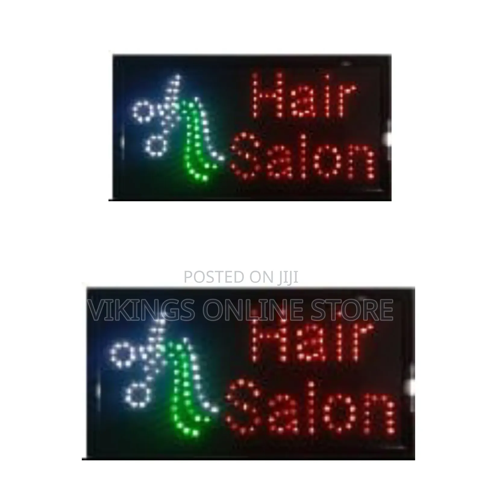 An Electronic LED Hair Salon Sign