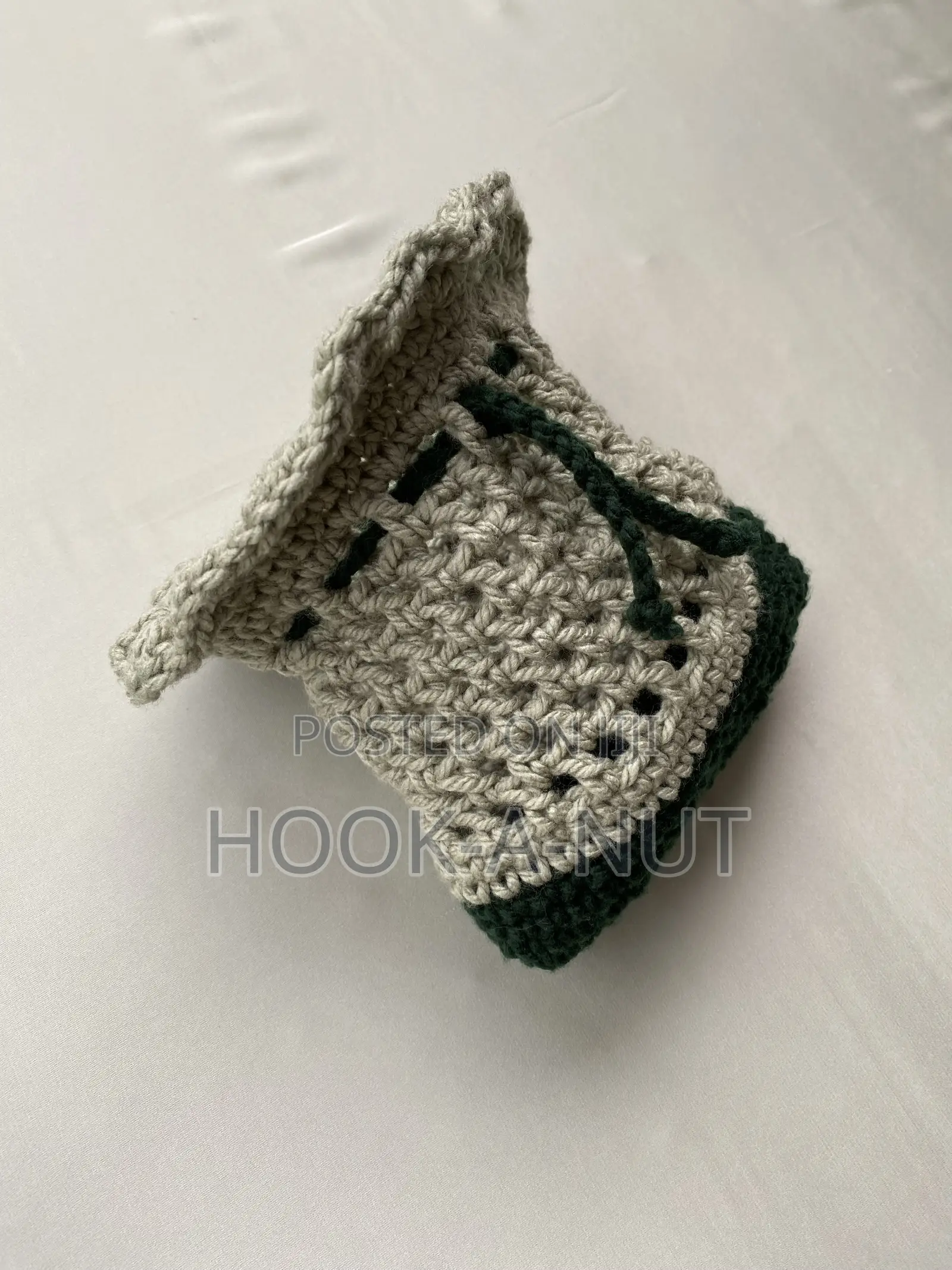 Crocheted Drawstring Bag