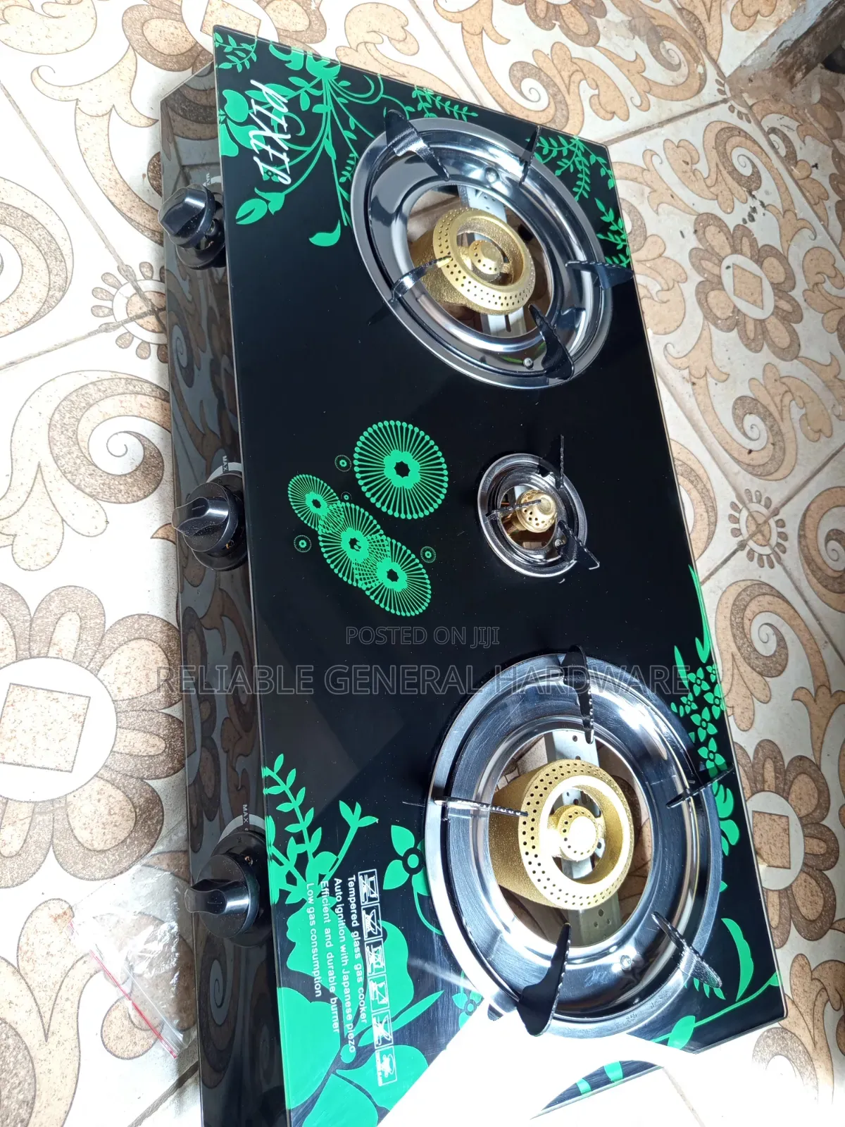 Pixel Triple 3 Burner Gas Stove Auto Ignition