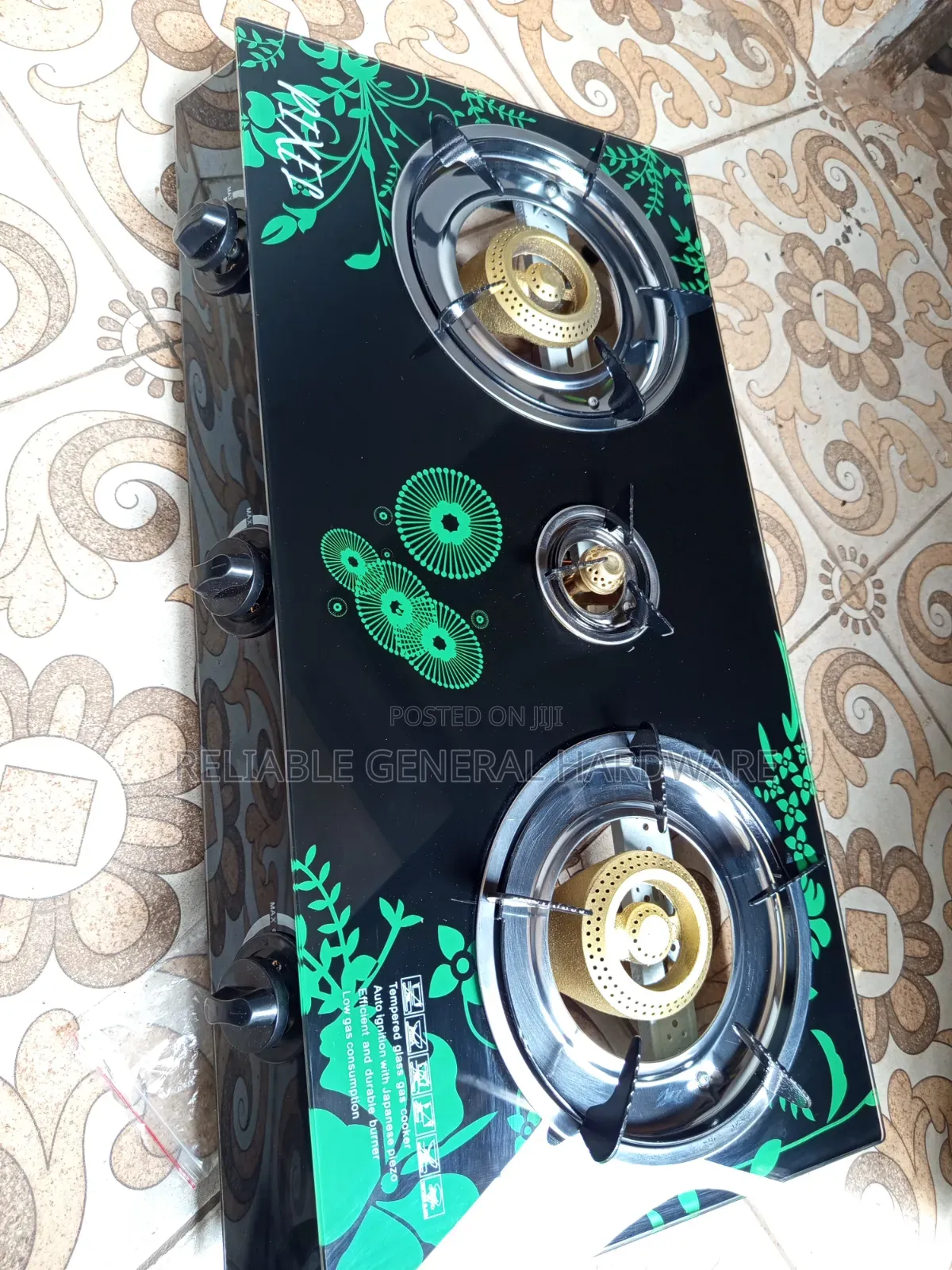 Pixel Triple 3 Burner Gas Stove Auto Ignition