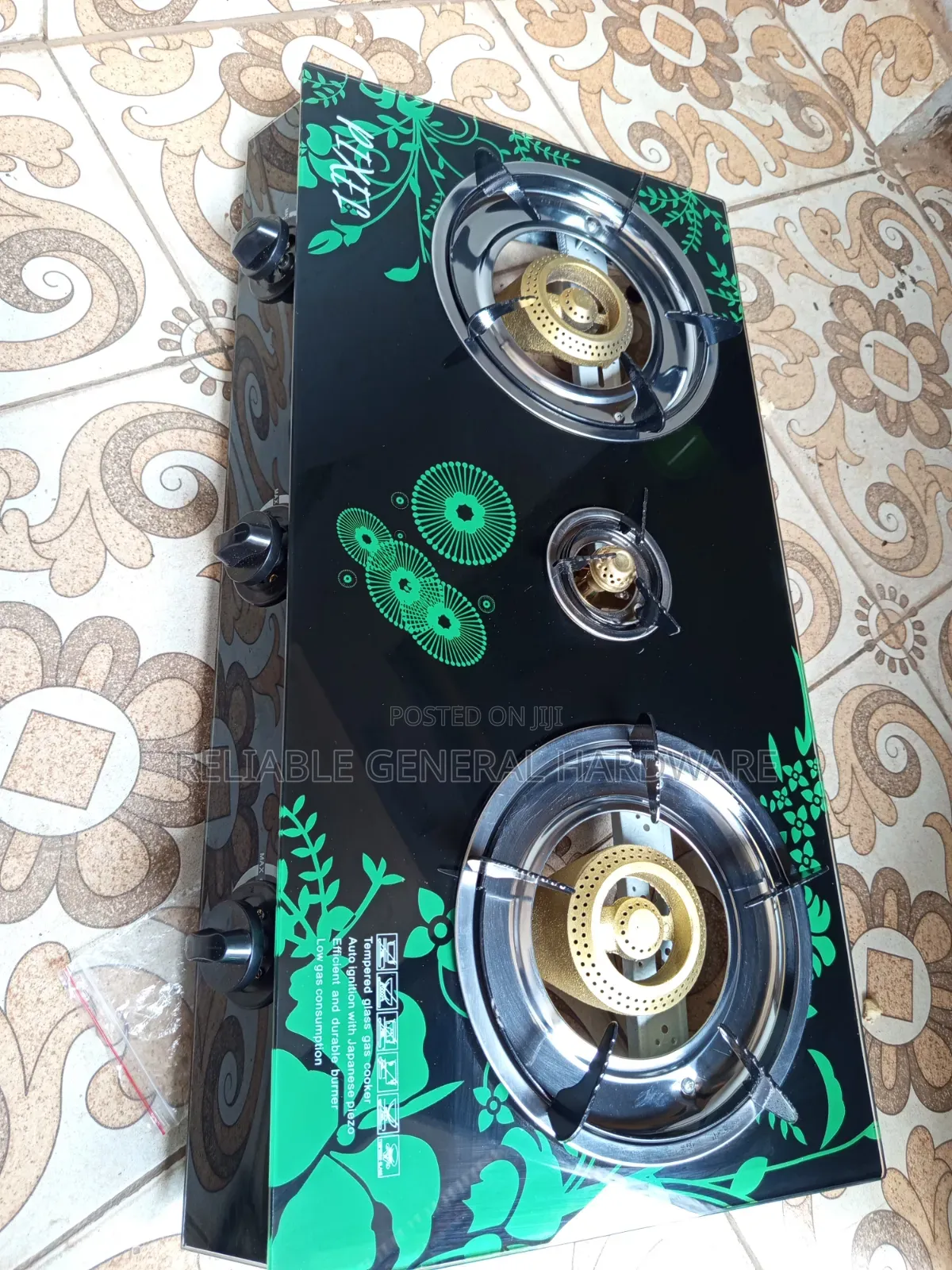 Pixel Triple 3 Burner Gas Stove Auto Ignition