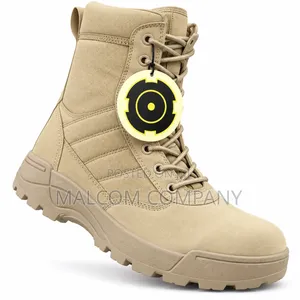 Men’s Tactical Military Combat Boots – Khaki Outdoor Safety Boots Ug