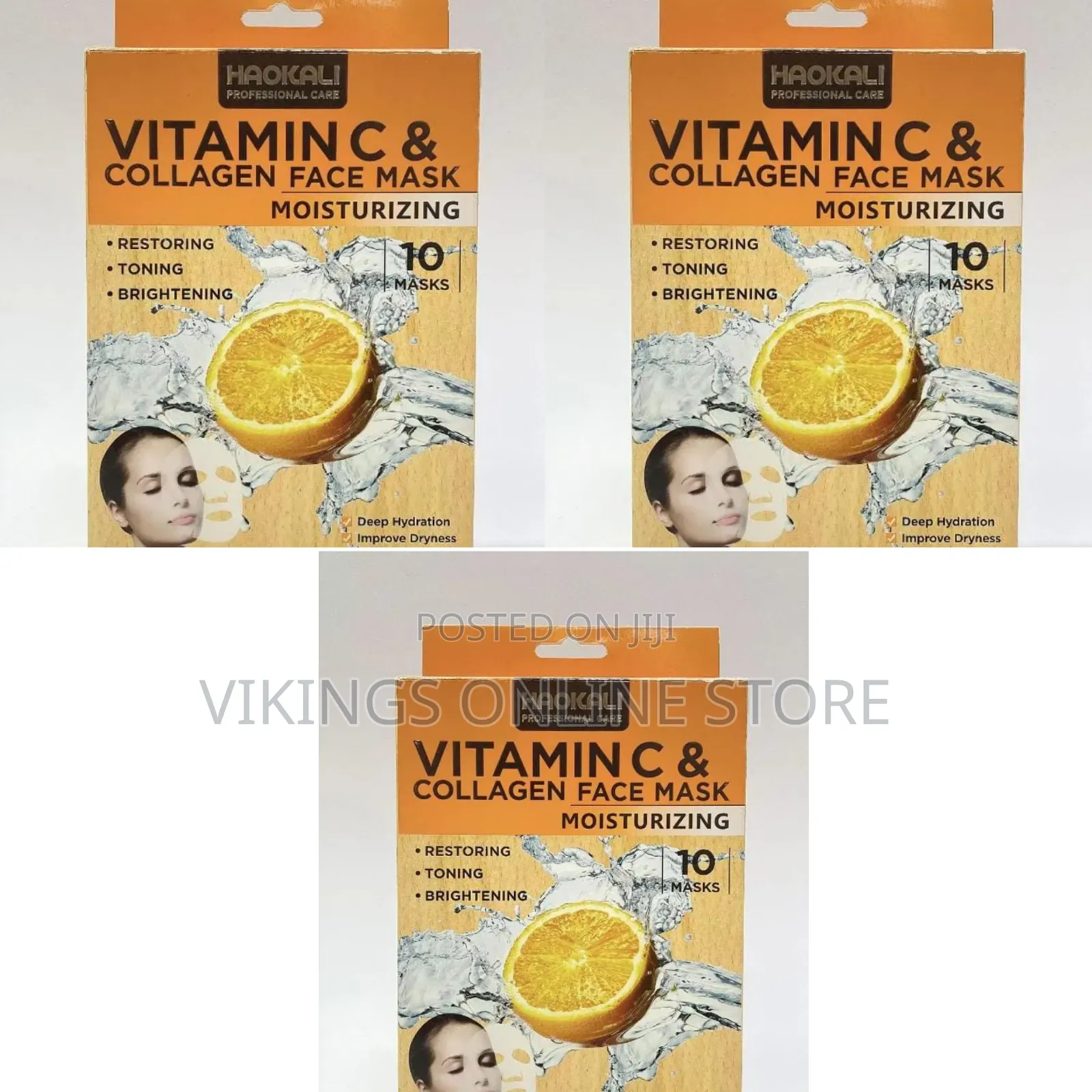 Haokali Professional Care Vitamin C Collagen Moisturizing Face Masks