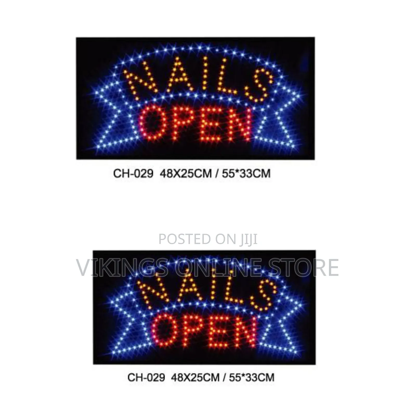 CH-029 Nails Open LED Sign