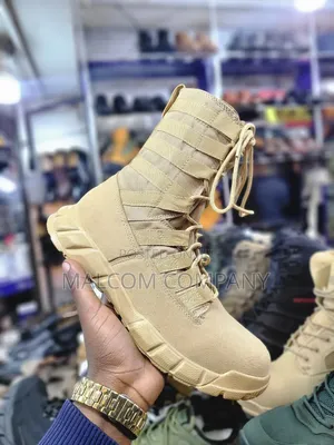 Men’s Tactical Military Combat Boots – Desert Khaki Security Boot