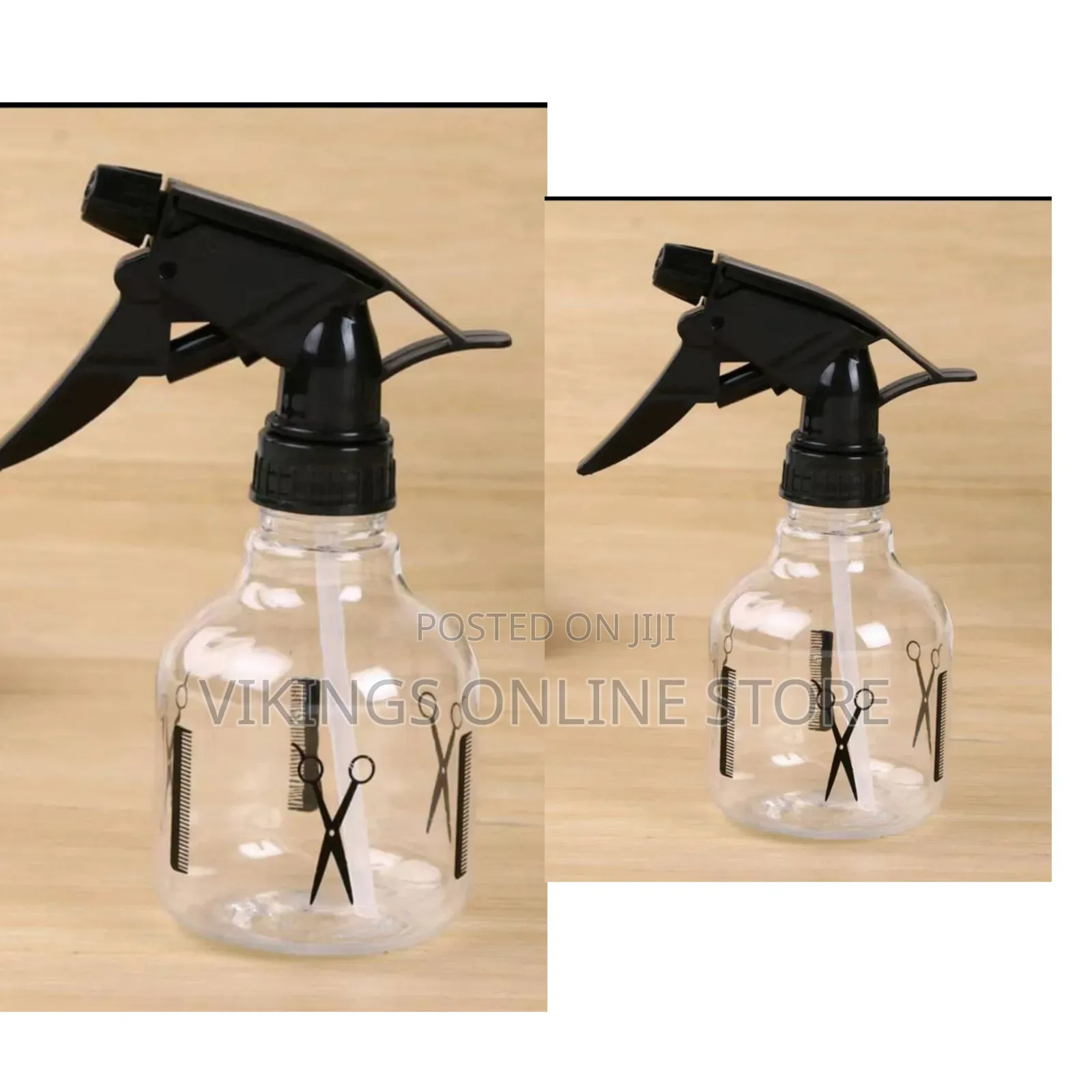 Clear, Refillable Plastic Hair Spray Bottle