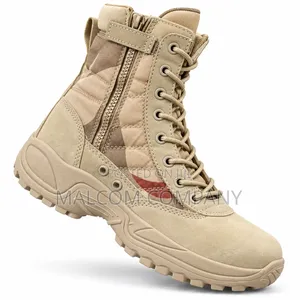 Men’s Tactical Military Combat Boots Side Zipper – Desert Boots