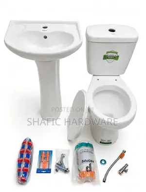 Toilet With Basin Complete Sets With Accessories Sawa Good Quality