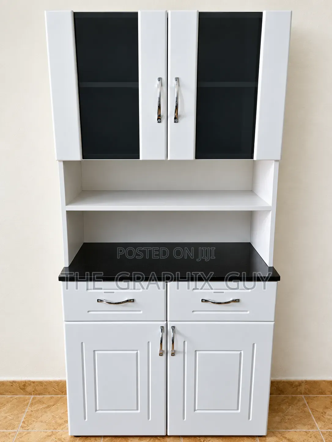 Used Modern Kitchen Cupboard – White Black