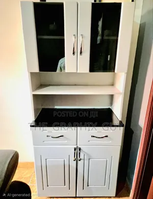 Used Modern Kitchen Cupboard – White Black