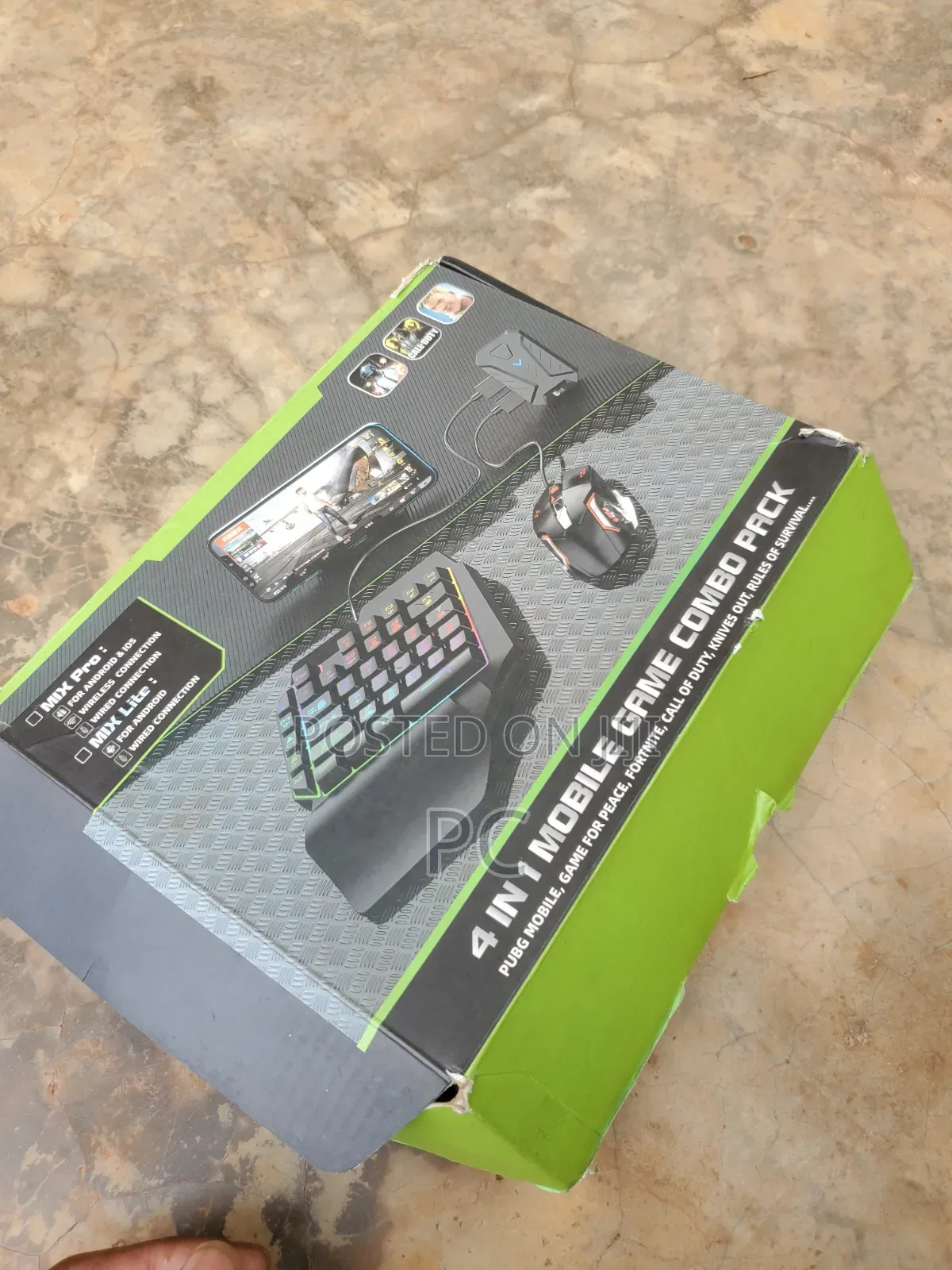 Single Hand Short Gaming Keyboard Mouse for Smart Phone PC