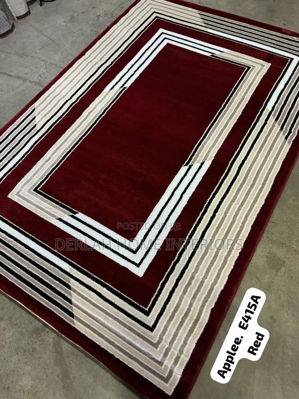 Maroon Stripe Designs and Gold Carpet